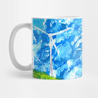 Wind Mills and Clouds Mug